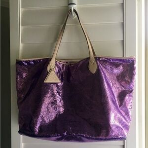 SORIAL holiday tote METALLIC PURPLE